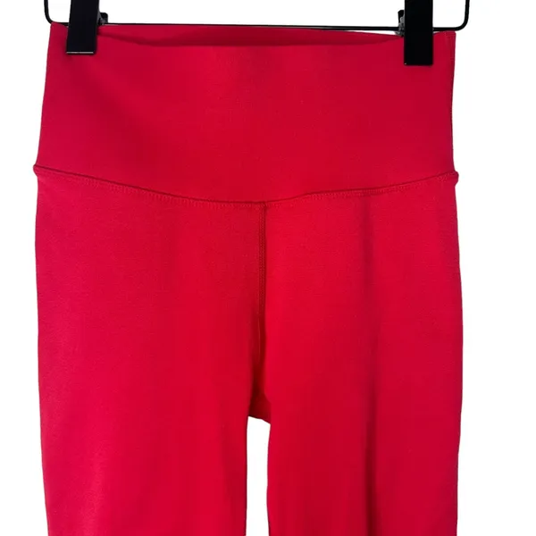 FABLETICS Red Sculpt Knit Leggings Full Length Size‎ Medium - Image 3
