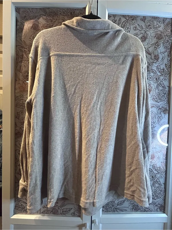 32 Degrees Beige Heather Button-Front Women’s Shirt Jacket - Image 2