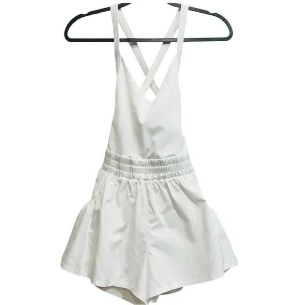 Free People Movement Get Your Flirt On Shortsie‎ One Piece Jumper White XS - Image 3