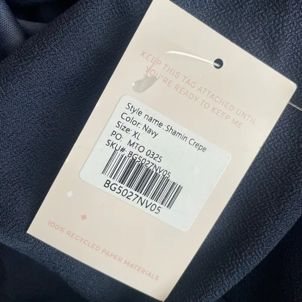 Birdy Grey Shamin Crepe Maxi Dress in Navy Blue Size XL - Image 5