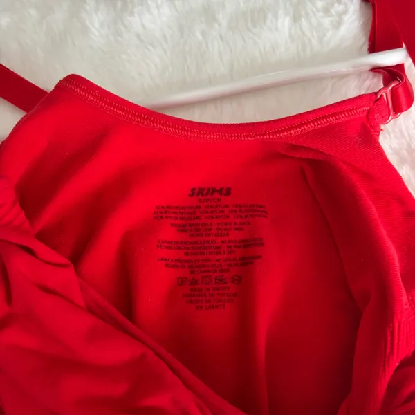 Skims x Lana Del Rey Seamless Sculpt Thong Bodysuit in Ruby - Image 8