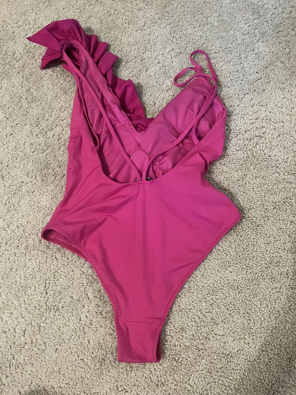 ZARA Pink Ruffle One piece Swimsuit - Image 7