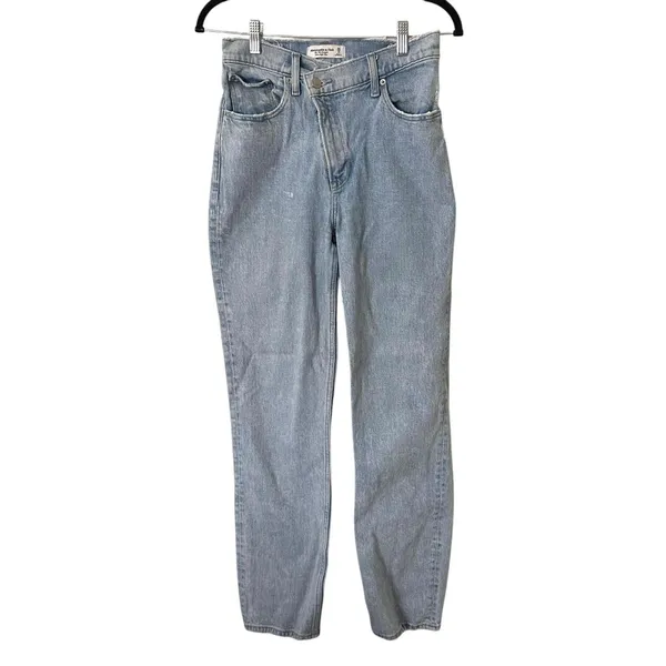 ABERCROMBIE & FITCH Ultra High Rise 90s Straight‎ Denim 26/2R - Image 2