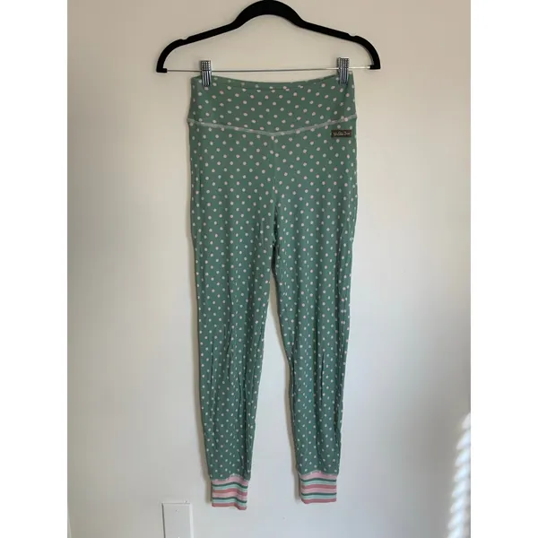 Matilda Jane‎ Women's Polka Dotted Waffle Pajamas size small - Image 5