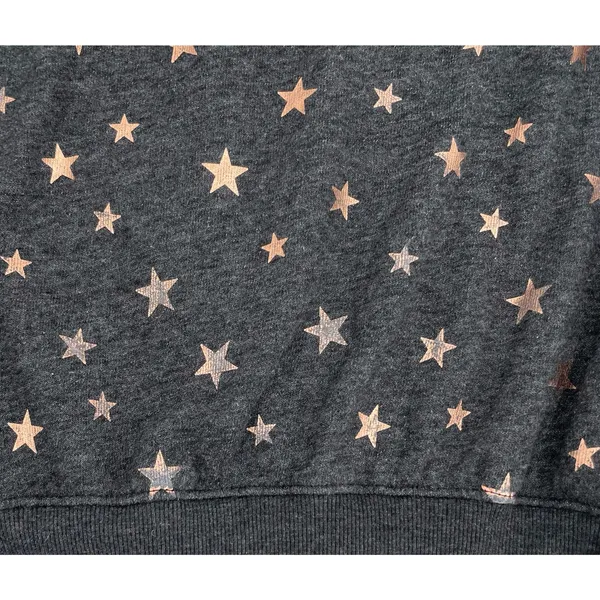 Spiritual Gangster Starry Vibe Crop Sweatshirt Pullover Top Foil Metallic Size S - Image 3