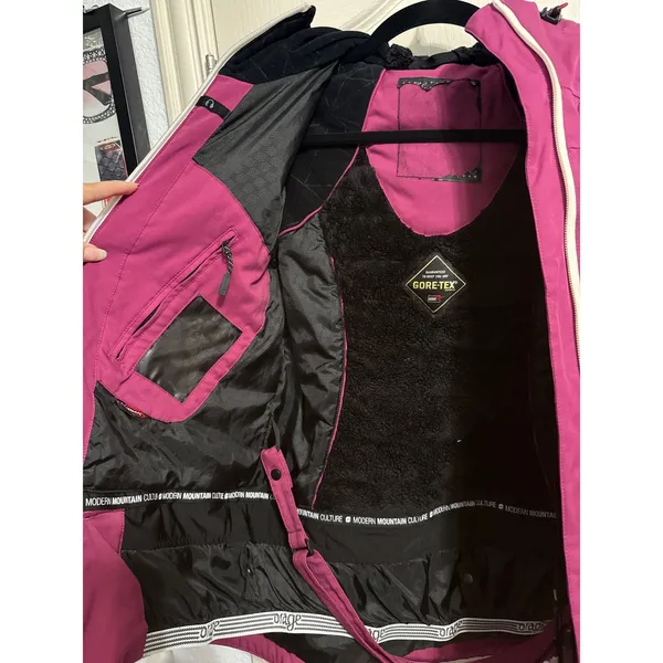 Orage Gore‎ Tex Ski Snow Jacket Pink Down Insulated Winter Coat Gorpcore - Image 4