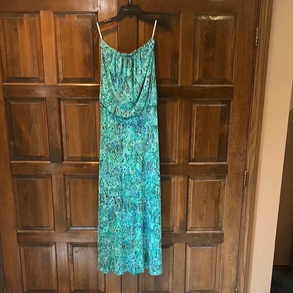 Lilly Pulitzer Size Small Morada‎ Maxi Dress Shorely Blue Strapless Animal Print - Image 5