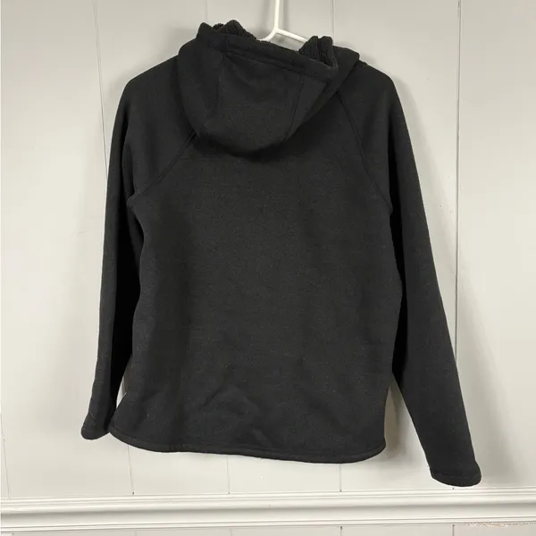 The North Face Black Crescent Hooded Half Zip Fleece Lined Pullover Medium - Image 8