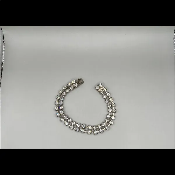 Vintage 1960s Rhinestone Bracelet - Image 2