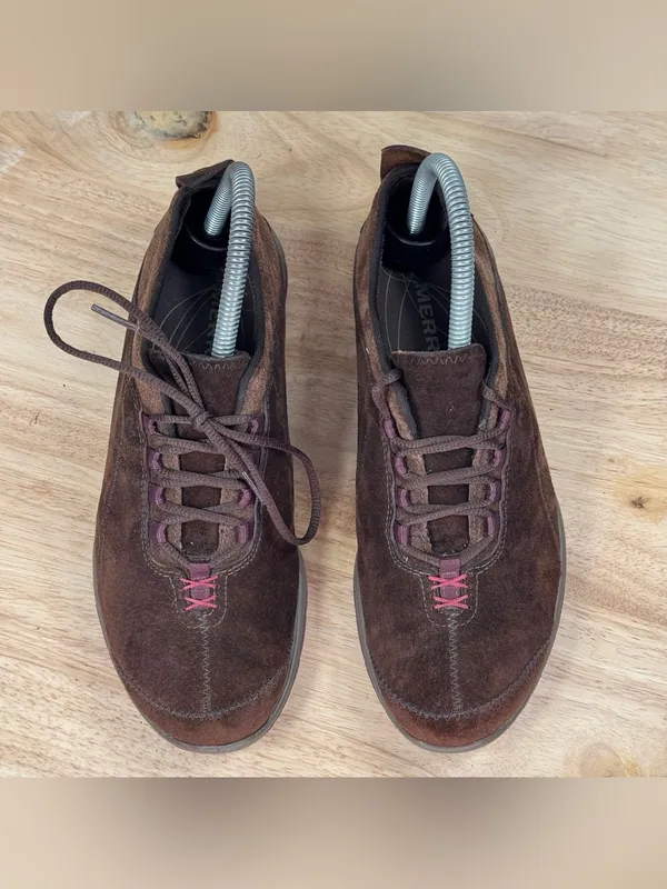 Merrell‎ Ellipse Suede Lace Up Sneakers Coffee Bean Brown Women’s 7 - Image 4