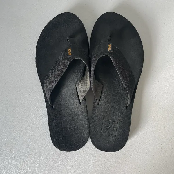 Teva Mush II Flip-Flop Sandals Shoes Black Supportive Comfort Women's Size 7 - Image 6