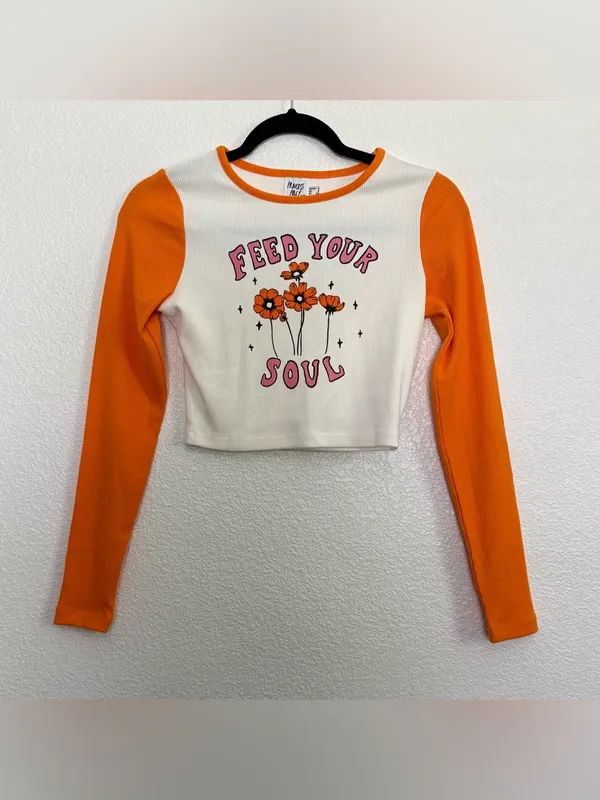 Princess Polly Feed Your Soul Long Sleeve Graphic Tee Shirt 2 - Image 2