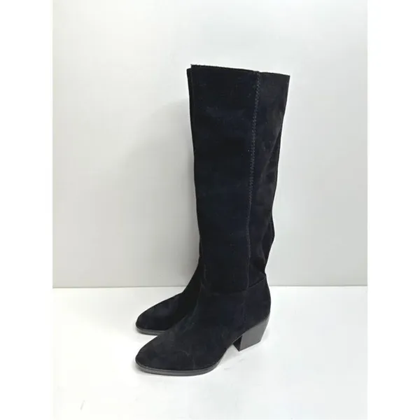 Naturalizer Fae Women Size‎ 5 Suede Black High Knee Heeled Boots - Image 3