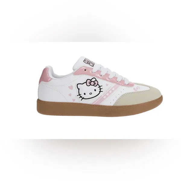 Hello Kitty Pink, White and Tan Kids' Sneakers - Image 3