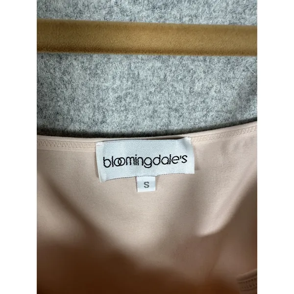 Vintage Bloomingdales‎ Small Womens Cami Top Light Pink Stretch 90s Scoop Neck - Image 6