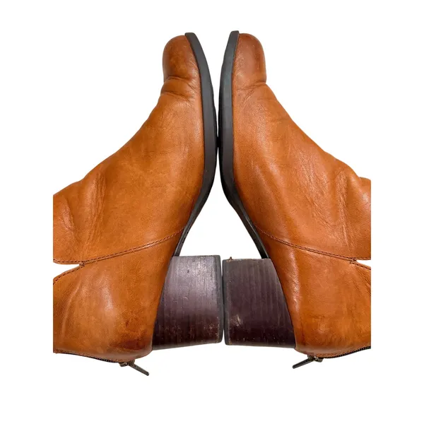 Born kenzy booties brown leather wedge size 9 - Image 6