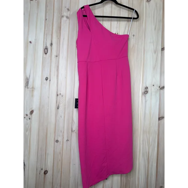NWT Lulus So Flirty Hot Pink One-Shoulder Cutout Asymmetrical Dress Cocktail XL - Image 5