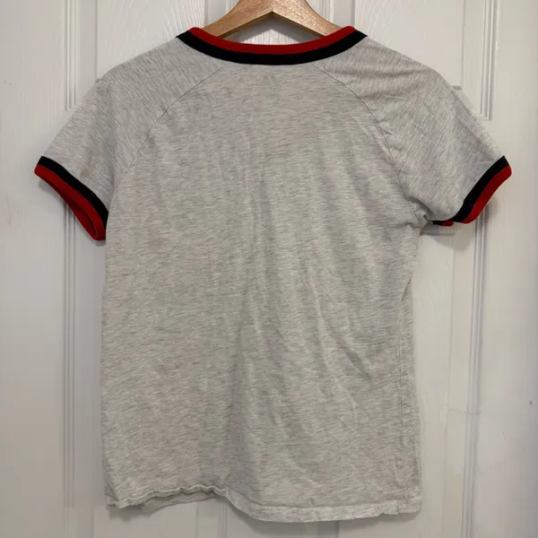 NWOT Majestic Atlanta Braves Double Ringer V-neck T-shirt - Image 3