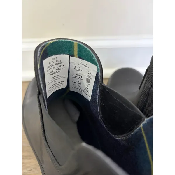 Joules Wellibob Black Rubber Ankle Rain Boots Womens Size 5 Waterproof Outdoor - Image 5