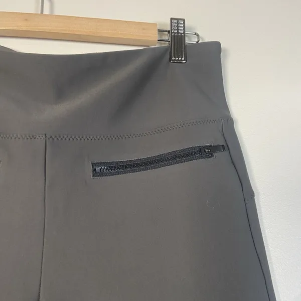 Athleta Stellar Crop Pants Charcoal Size‎ M Style 21023 Zip Ankle Athleisure - Image 5