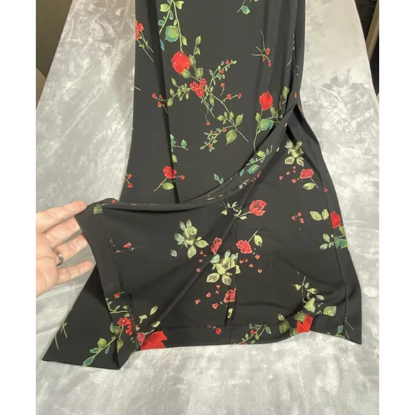 Arianna Rachel Kaye Ladies 8 Petite Long Black‎ Floral Maxi Evening Gown Elegant - Image 11