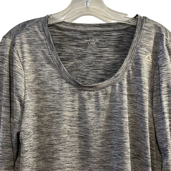 Reebok Women's‎ Gray Long Sleeve T-Shirt Size L Casual Fall Top - Image 5
