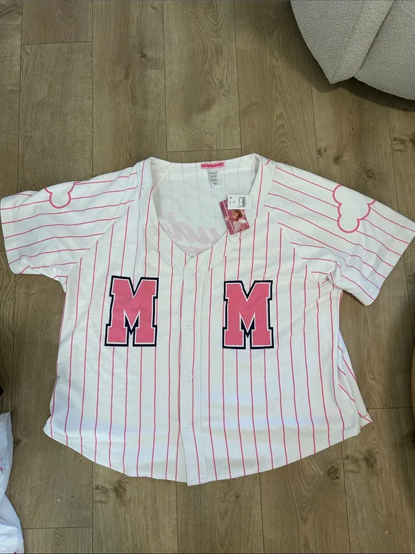 Megan Moroney Short Sleeve Graphic Jersey - White Striped 2X, NEW NWT - Image 3