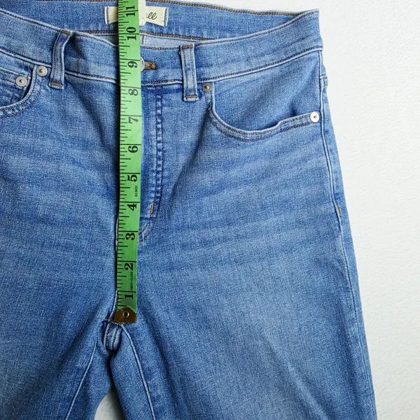 Madewell Kick Out Full-Length Flare Jeans‎ Medium Wash Raw Hem DM7443 Blue 27 - Image 9