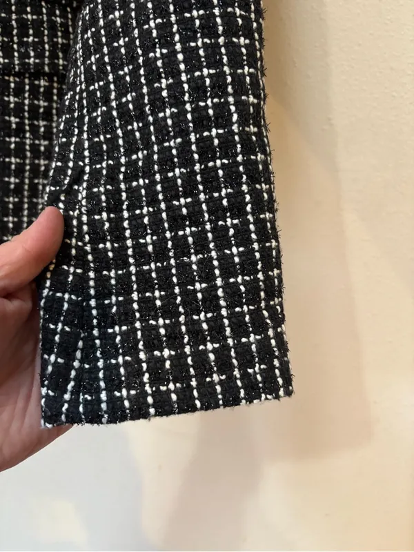 Andree by Unit NWT Black White Tweed Blazer S Dark Academia Office Siren - Image 4