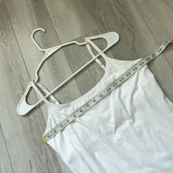 Pact Organic Tank Top cotton shelf bra womens White medium basic natural casual - Image 3