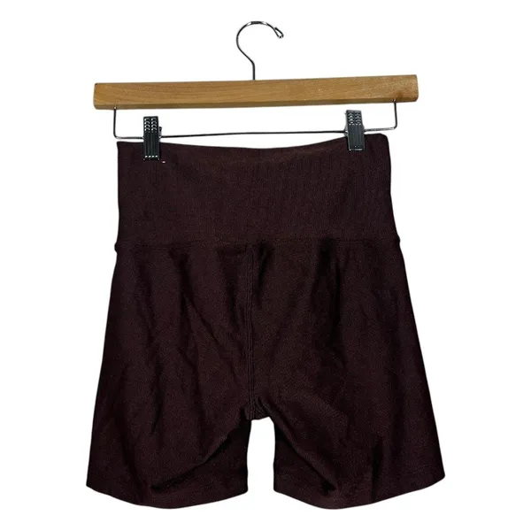 OFFLINE by Aerie Ribbed Seamless Bike Shorts Brown High Rise Athletic Size S - Image 3