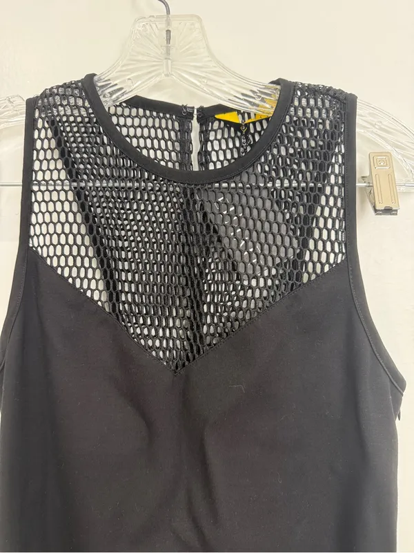 Elliatt Black Mesh-Inset Bodycon Dress - Image 2