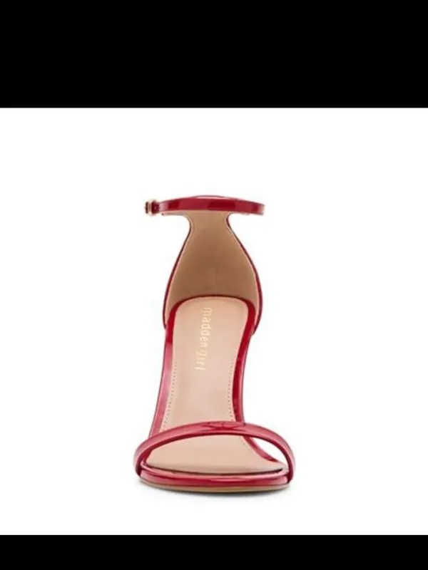 Madden Girl Women's Brazen Heeled Sandal, Red Patent, 8.5 - Image 3
