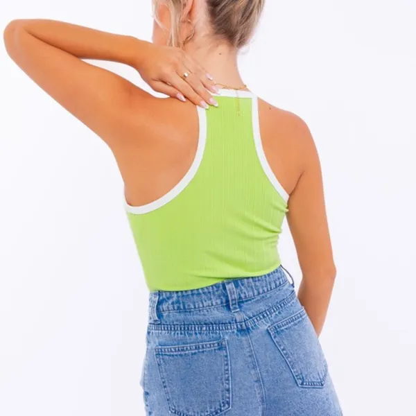 Contrast Bodysuit Green - Image 2