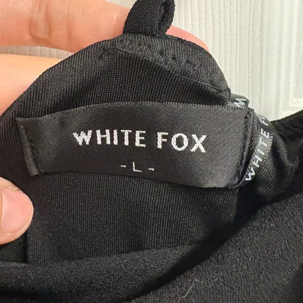 NWT White Fox Cut-Out Mini Dress Black Size Large - Image 2