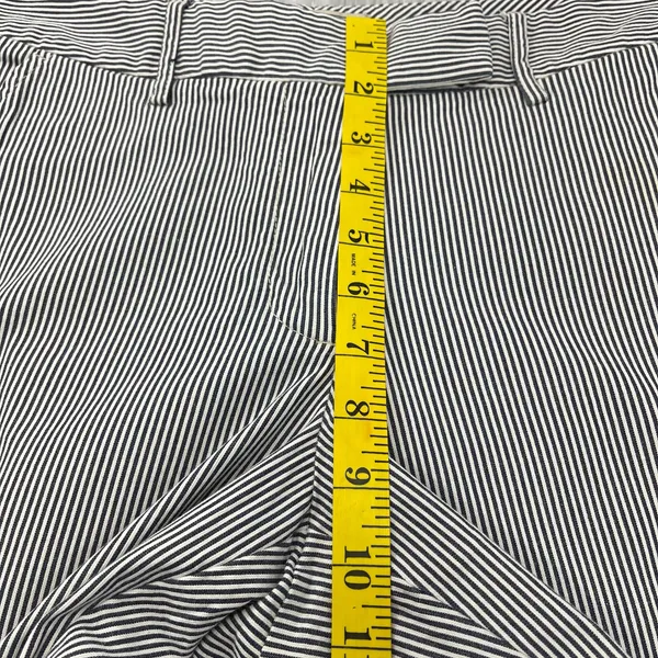 L.L. Bean Favorite Fit Curvy Striped Cotton Straight Leg Pants Hemmed 6T - Image 8