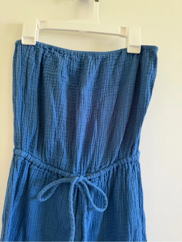 lulus strapless wide legged cropped jumpsuit - Image 3