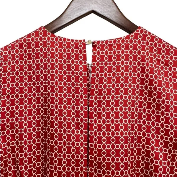 ALEXIS Coretti Mini Dress Silk Blouson Top Flounce Hem Printed Women's Size M - Image 7