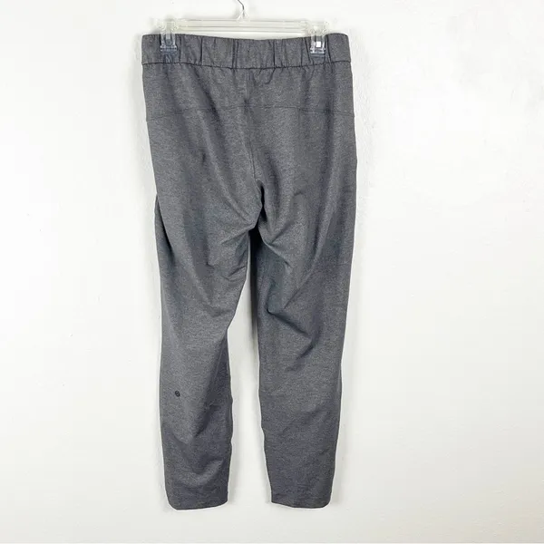 LULULEMON On The Fly Heathered Gray Drawstring Waist Pants 6 Casual Gym Neutral - Image 2