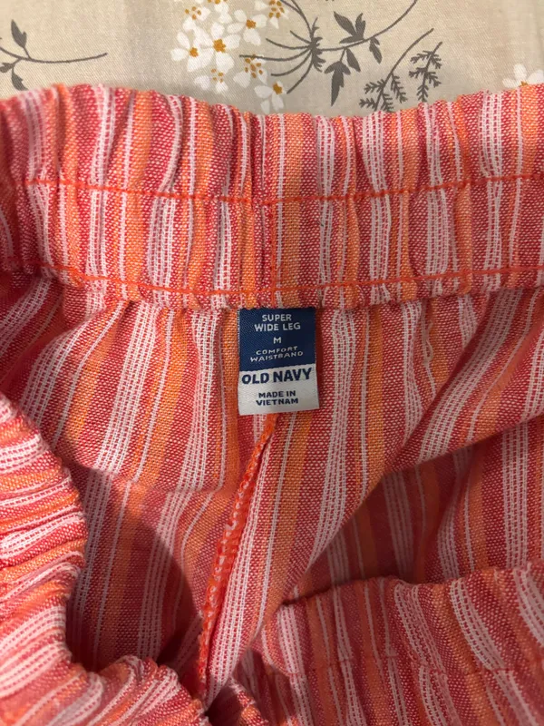Old navy linen blend striped pants - Image 3