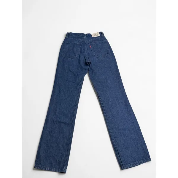 Levis High Slim‎ Straight Jeans Dark Wash Denim Blue High Rise 25 - Image 3