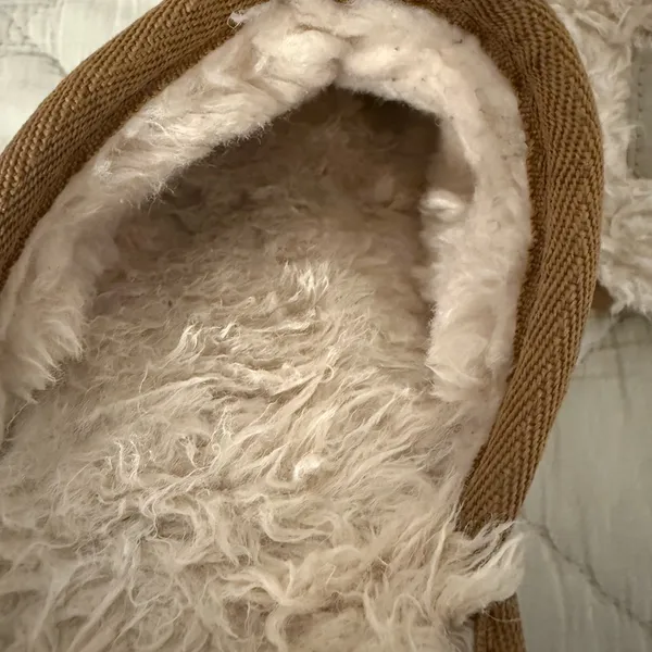UGG Brown Slippers with Cream Lining - Image 7