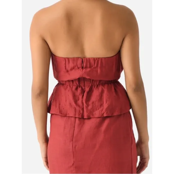 NWT Posse Aurelia Strapless Top Sz M Red Size M - Image 9