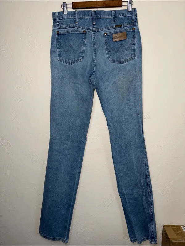 Vintage Wrangler High Rise Straight Leg Jeans Women’s 30x36 Distressed - Image 3