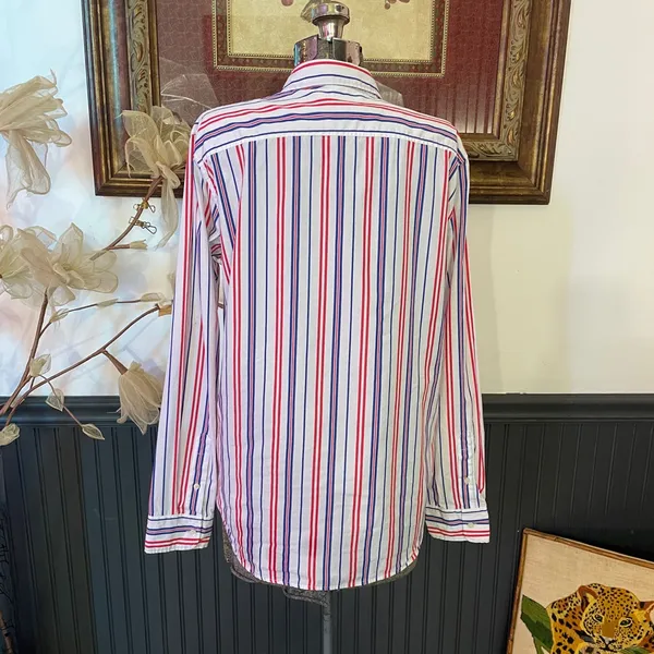 Ralph Lauren Black Label Striped Cotton Broadcloth Button Down Shirt - L 🧡🎀 - Image 7