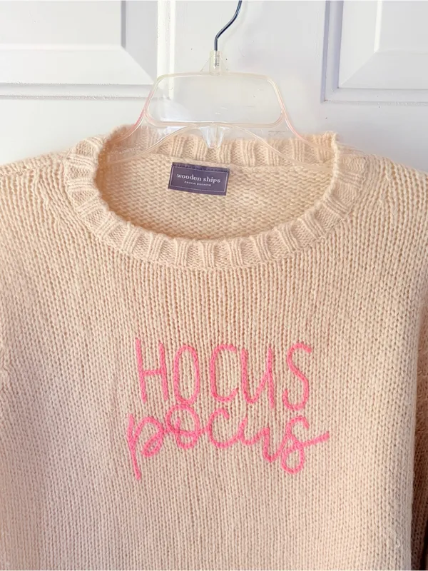 Wooden Ships Hocus Pocus Cream Mohair Wool Halloween Sweater XS/S - Image 3