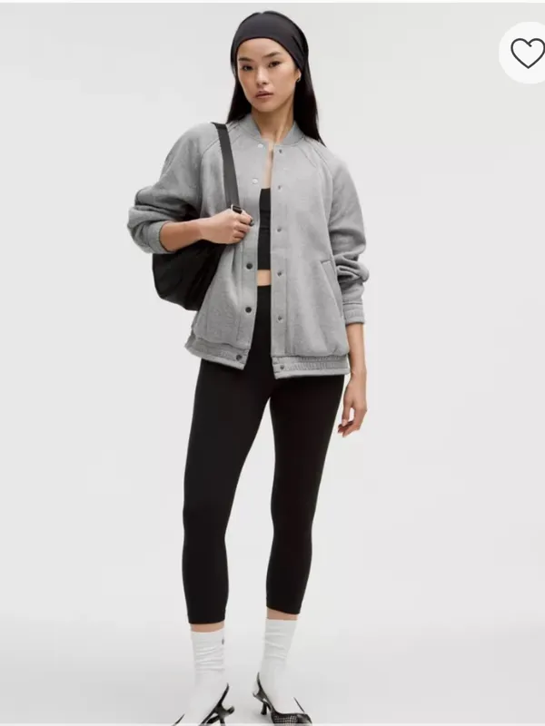 NWT Lululemon Scuba Oversized Varsity Jacket *Plush / Heathered Medium Grey - Image 2