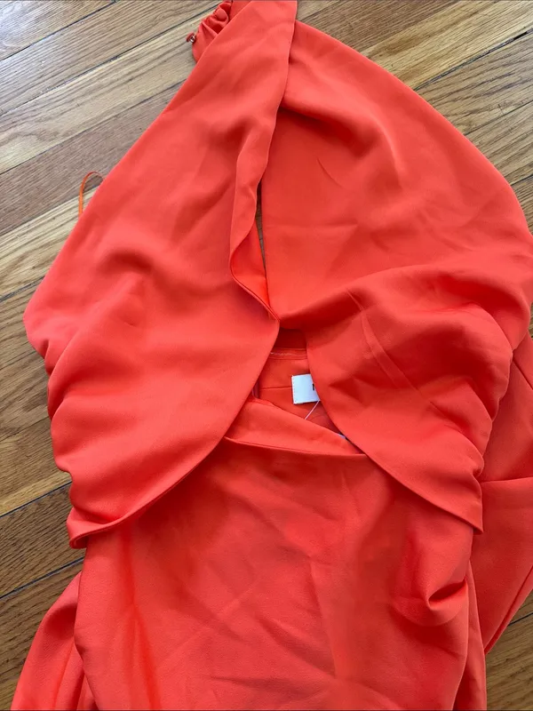 NWT Misha World Linnea midi dress in Carmellia (orange) Size 4 Australia halter - Image 7