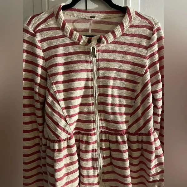 Free People Striped Peplum Jacket - Image 3
