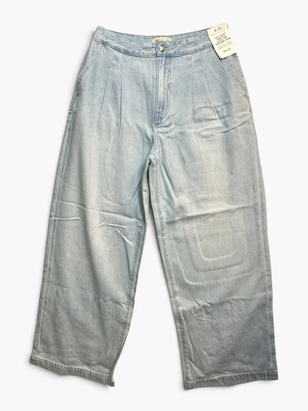 Madewell Curvy Harlow Wide-Leg Trouser Jeans W26 Light Wash NWT - Image 3
